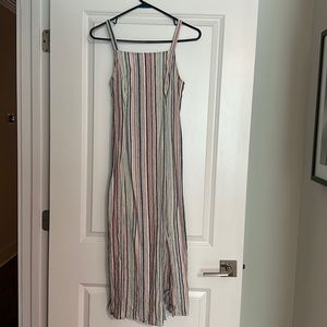 Old Navy Women’s Midi Dress - multicolored Linen, Size S